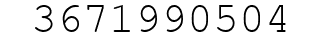 Number 3671990504.