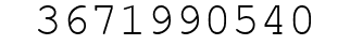 Number 3671990540.