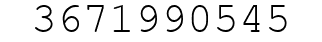 Number 3671990545.