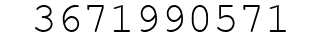 Number 3671990571.