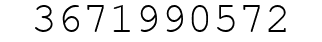 Number 3671990572.