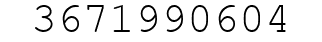 Number 3671990604.
