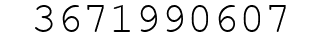 Number 3671990607.