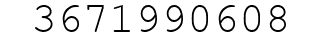 Number 3671990608.