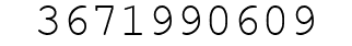 Number 3671990609.
