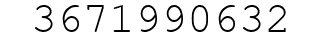 Number 3671990632.