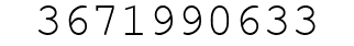Number 3671990633.