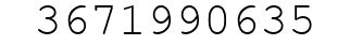 Number 3671990635.