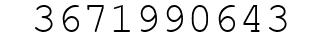 Number 3671990643.