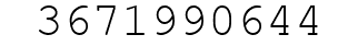 Number 3671990644.