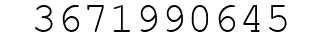 Number 3671990645.