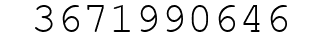 Number 3671990646.