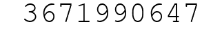 Number 3671990647.
