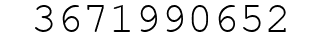Number 3671990652.