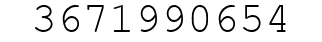 Number 3671990654.