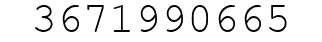 Number 3671990665.