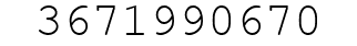 Number 3671990670.