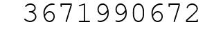 Number 3671990672.
