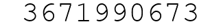 Number 3671990673.