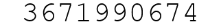 Number 3671990674.