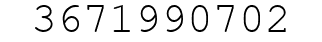 Number 3671990702.