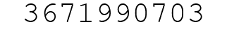 Number 3671990703.