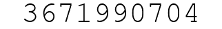Number 3671990704.
