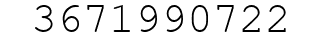Number 3671990722.