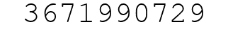 Number 3671990729.
