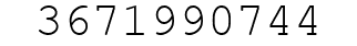 Number 3671990744.