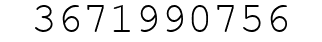 Number 3671990756.