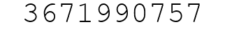 Number 3671990757.