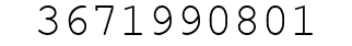 Number 3671990801.