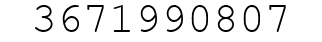 Number 3671990807.
