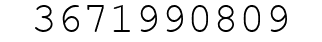 Number 3671990809.