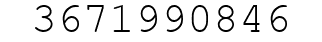 Number 3671990846.
