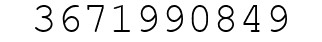 Number 3671990849.