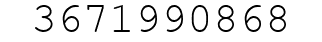 Number 3671990868.
