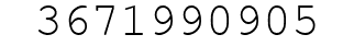 Number 3671990905.