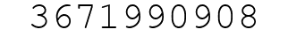 Number 3671990908.