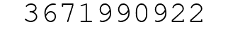 Number 3671990922.