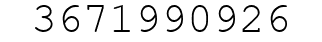 Number 3671990926.