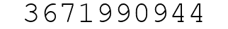 Number 3671990944.