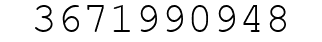 Number 3671990948.