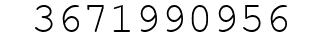 Number 3671990956.