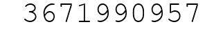 Number 3671990957.