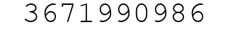 Number 3671990986.