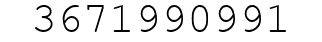 Number 3671990991.