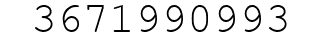 Number 3671990993.