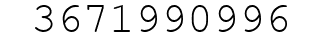 Number 3671990996.